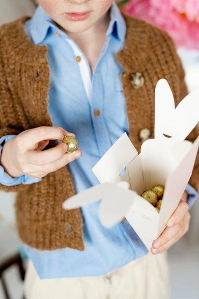 Set 6 Cajitas de Cartón con forma de Conejo