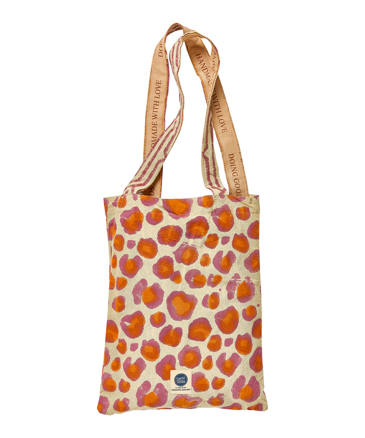 Mantel Block Print Leopardo 240 x 280 cm con Tote Bag