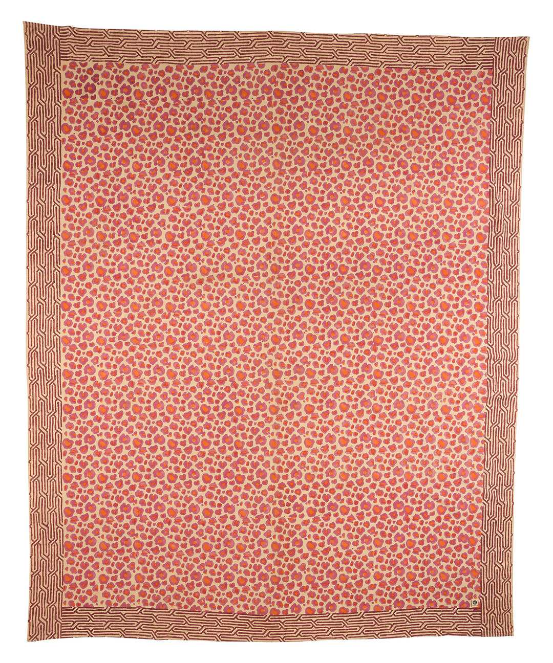 Mantel Block Print Leopardo 240 x 280 cm con Tote Bag
