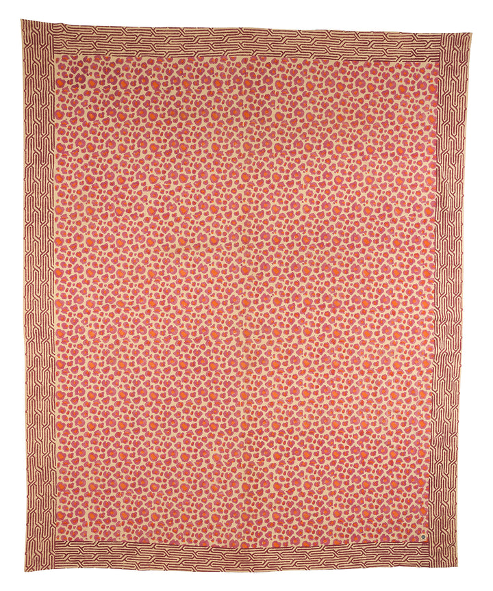 Mantel Block Print Leopardo 240 x 280 cm con Tote Bag