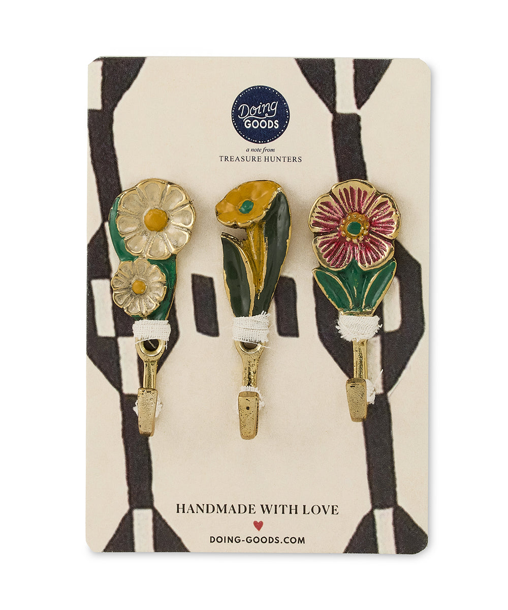 Perchas Florales Posy, Set de 3
