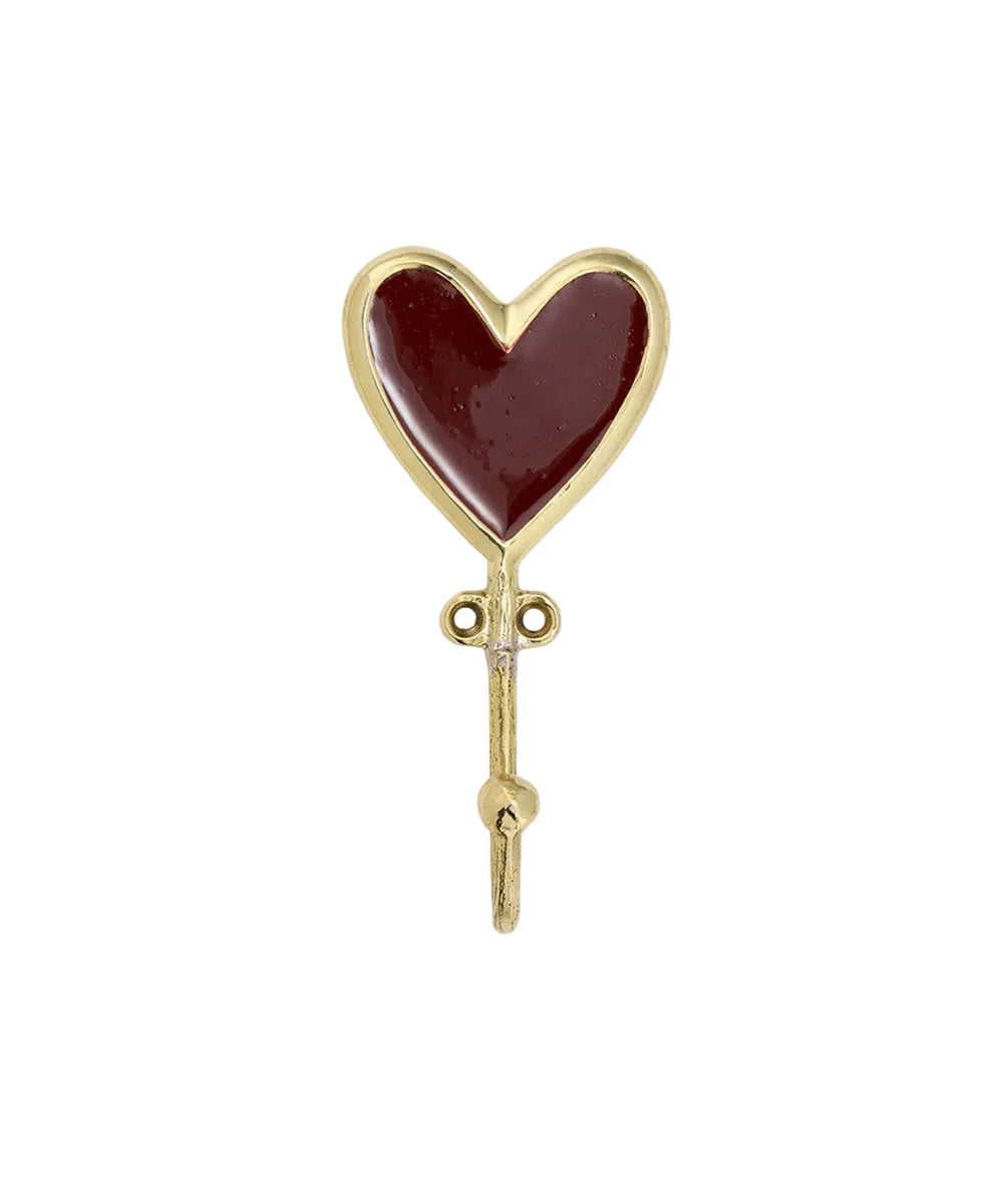 Percha de bronce Corazón Red