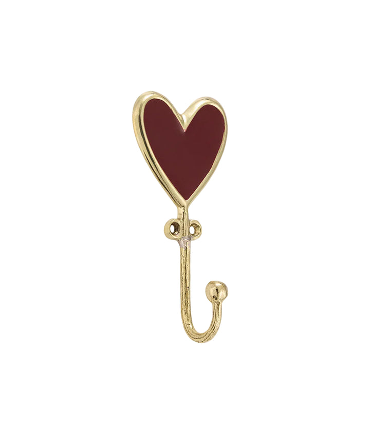 Percha de bronce Corazón Red