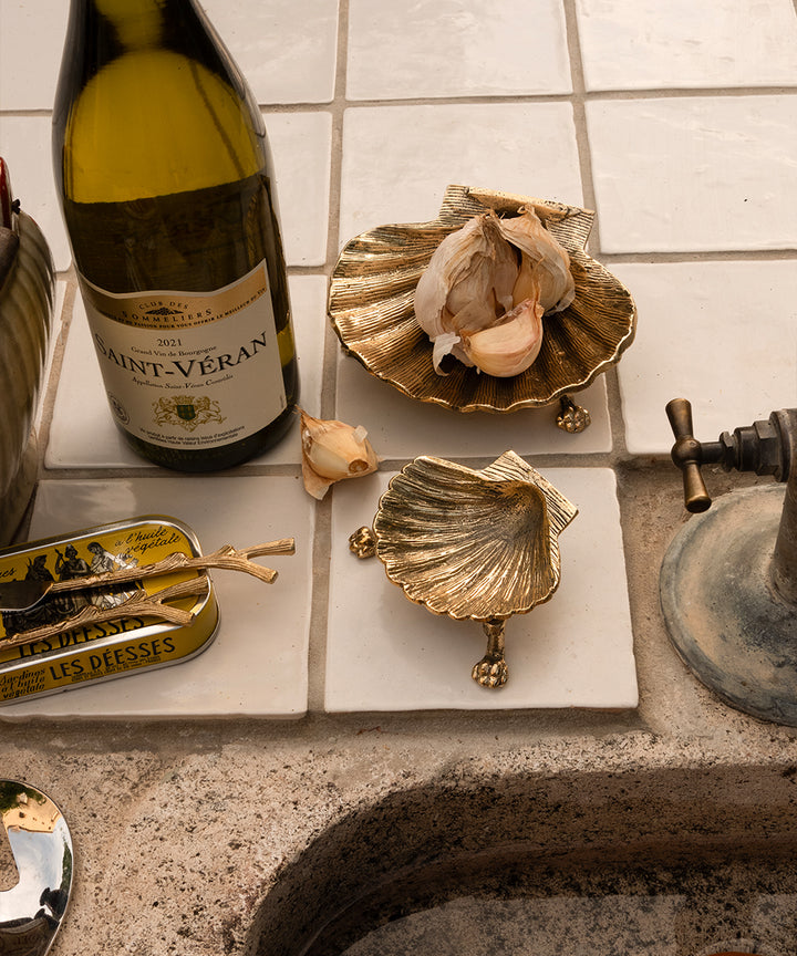 Plato de bronce Concha