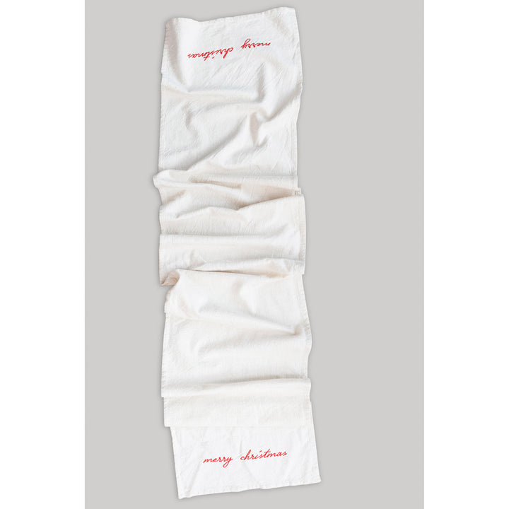 Camino de Mesa Bordado Merry Christmas