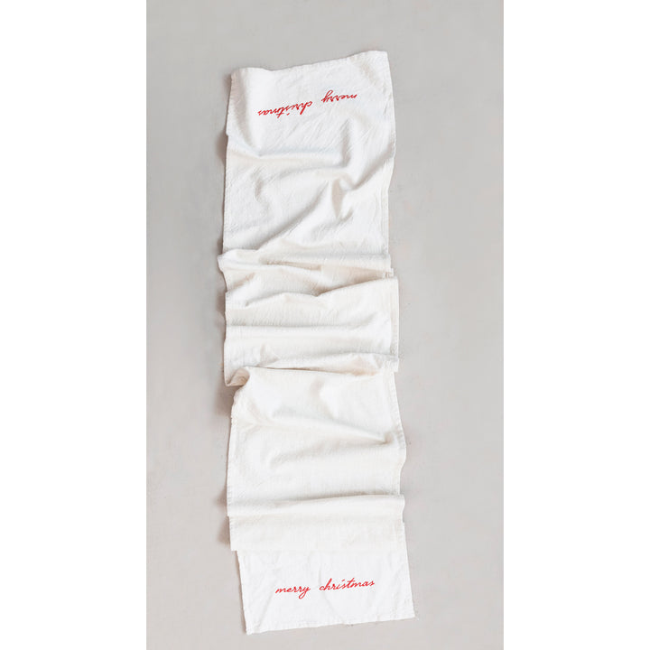 Camino de Mesa Bordado Merry Christmas