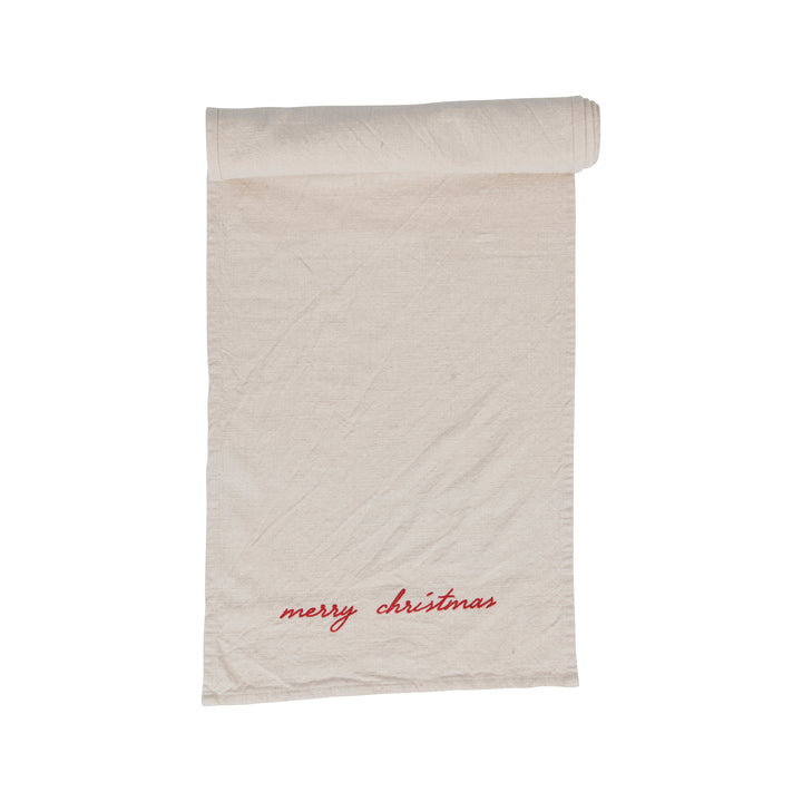 Camino de Mesa Bordado Merry Christmas