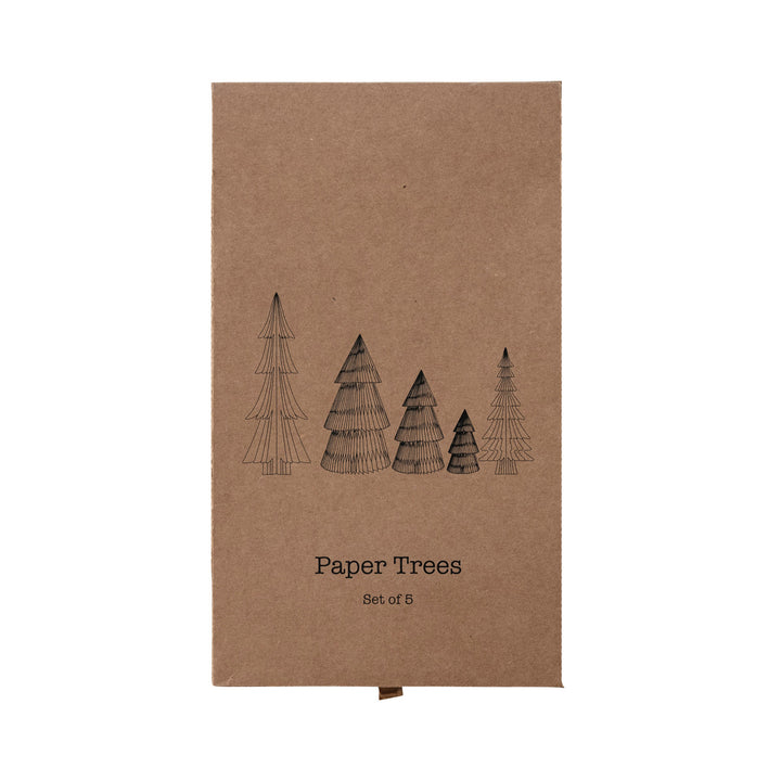 Árboles de Papel Plegado, set de 5, 3 colores disponibles