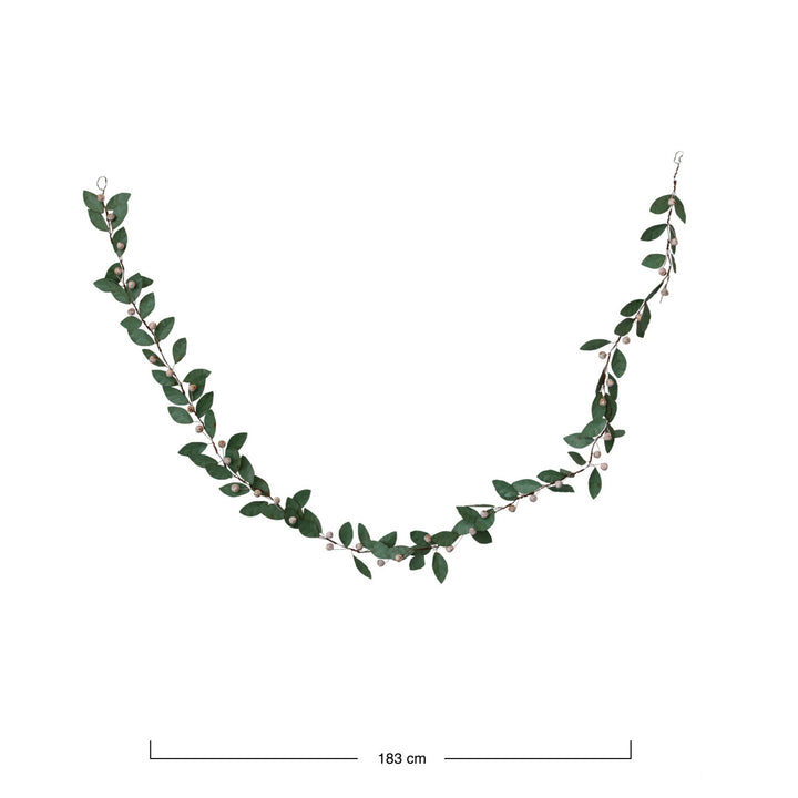 Guirnalda Metálica Hojas y Berries