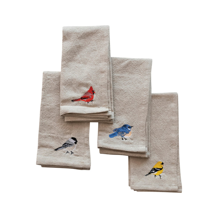 Set Servilletas Pájaros Bordados