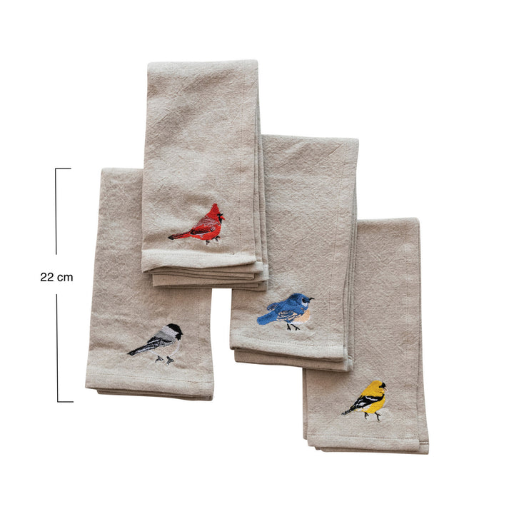 Set Servilletas Pájaros Bordados