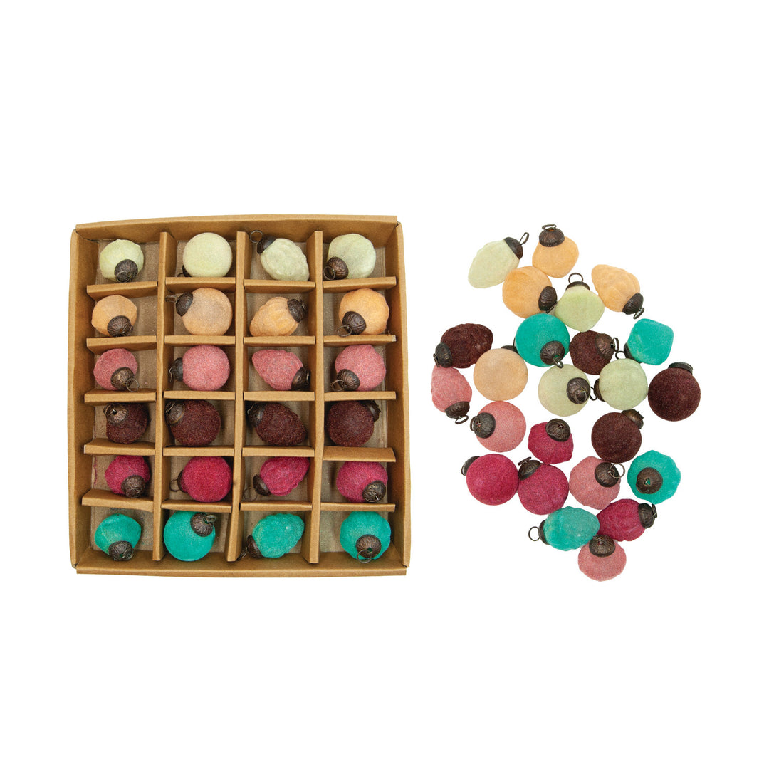 Adornos Colgantes de Vidrio Colores(set de 24)