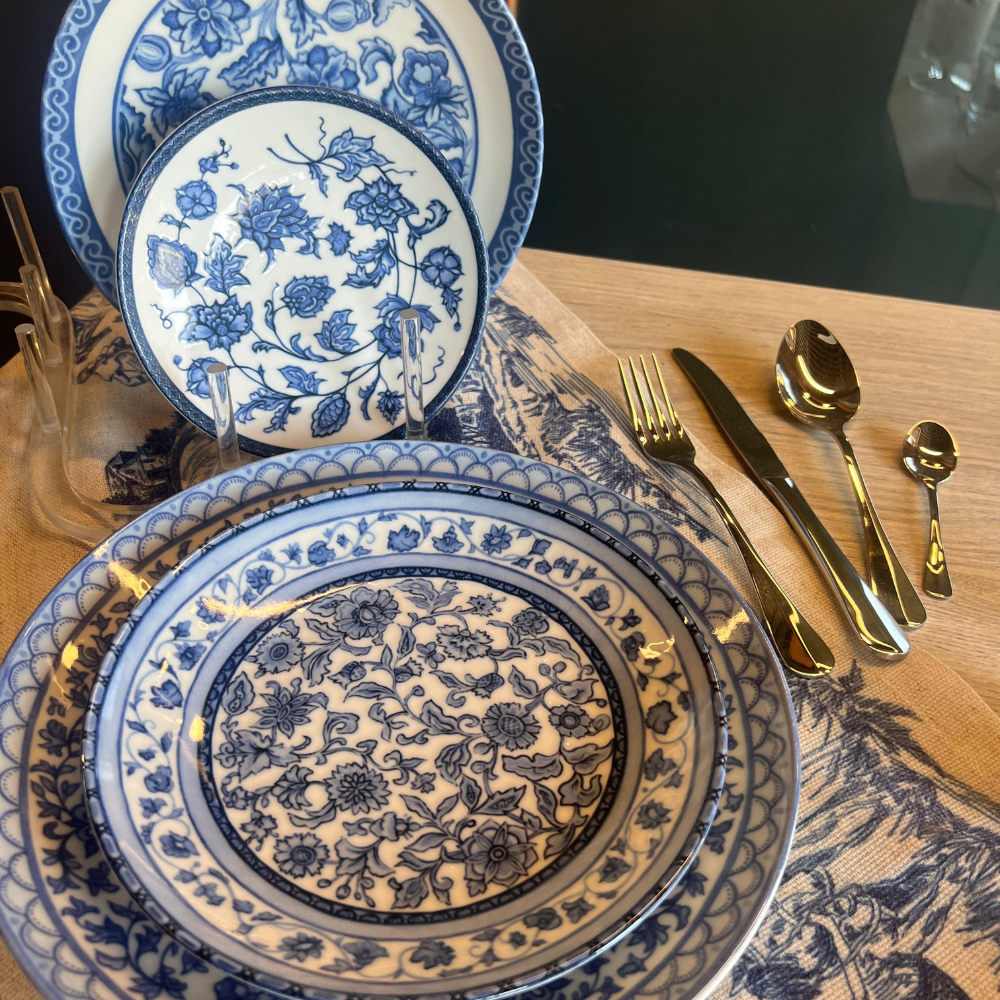 Porcelana Blue Dynasty - Juego de Vajilla 24 Piezas - Klapp
