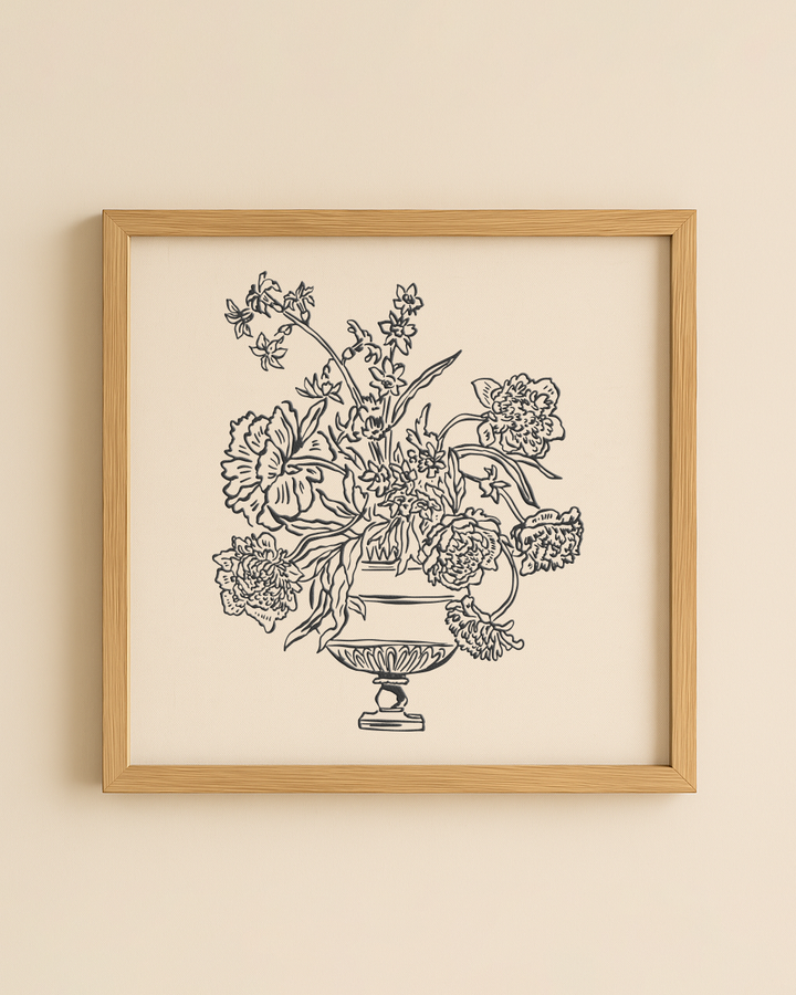 Cuadro Bouquet Floral I - 60x60 cm