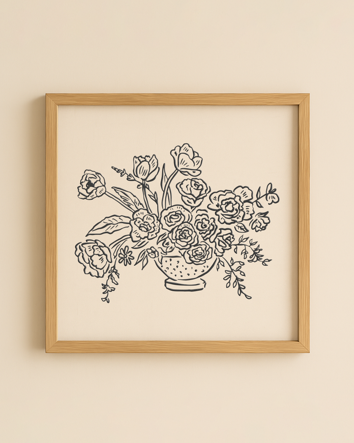 Cuadro Bouquet Floral II - 60x60 cm
