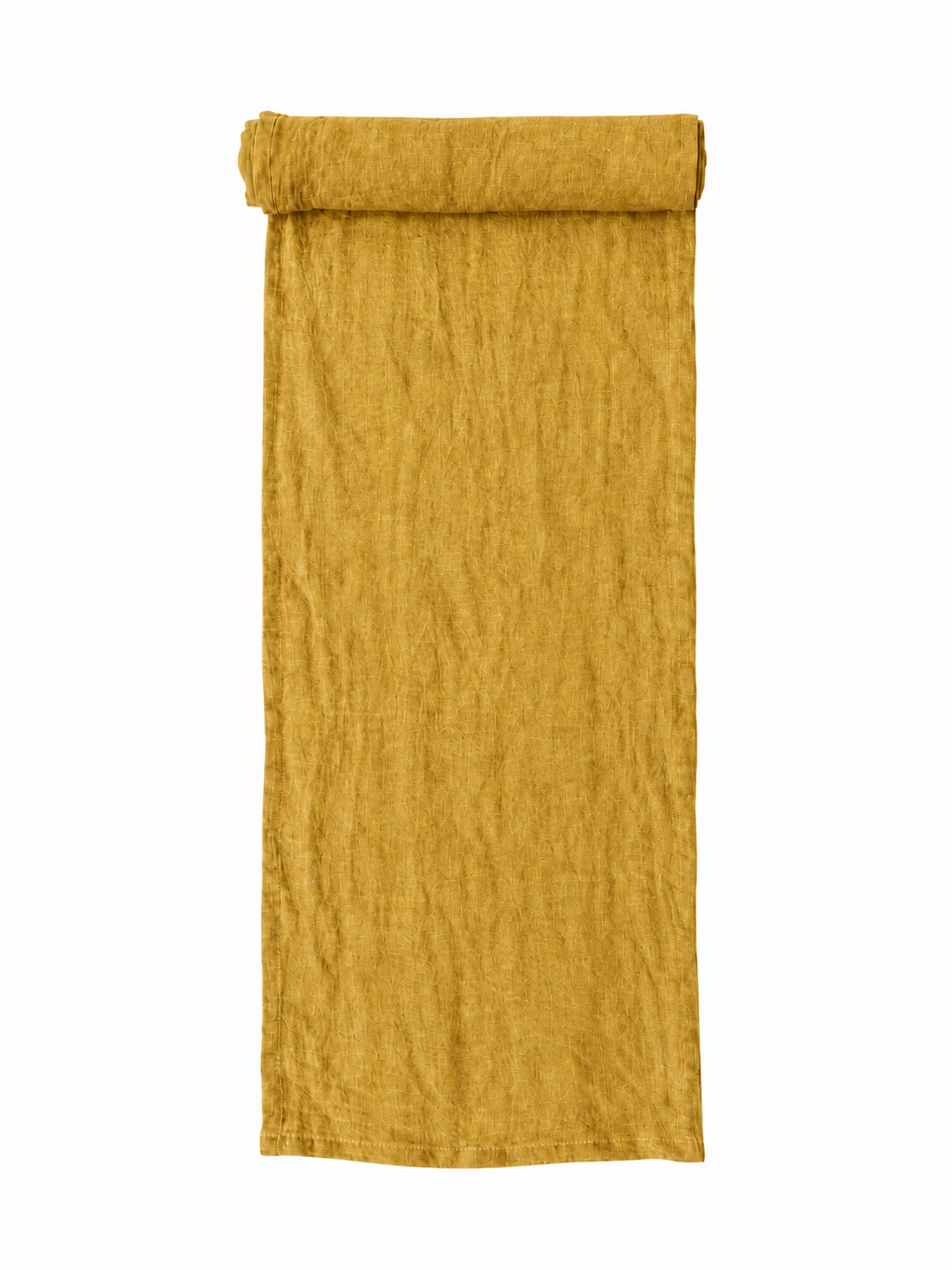 Camino de Mesa de Lino Amarillo Mostaza, 2 dimensiones