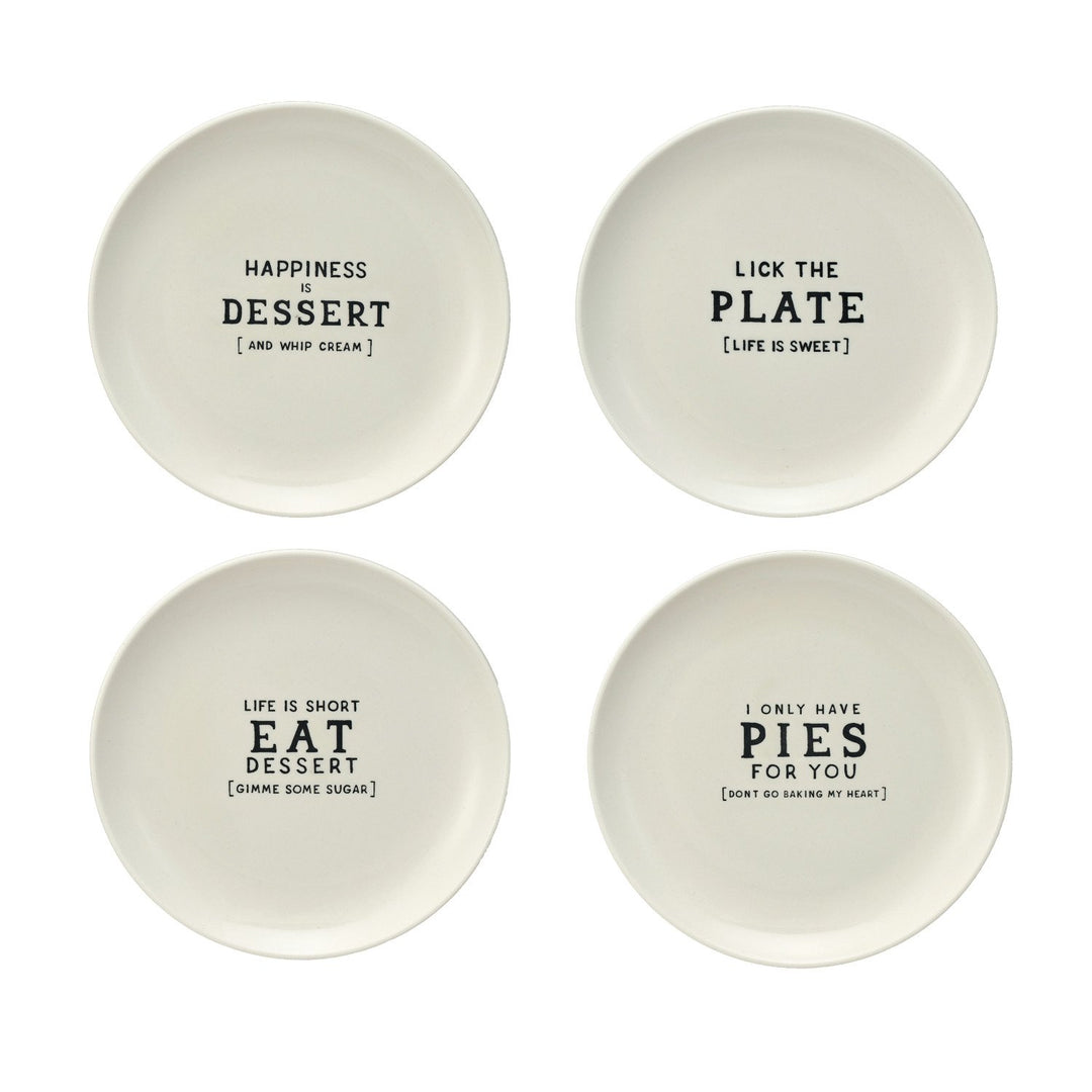 Plato de gres con frase en relieve de cera, 4 estilos ©