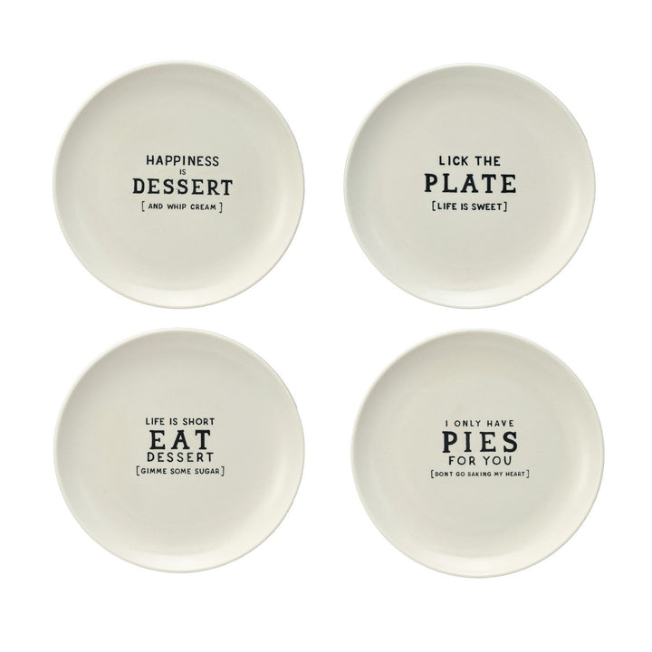 Plato de gres con frase en relieve de cera, 4 estilos ©