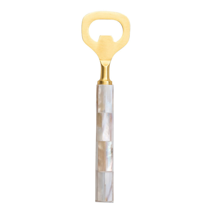 Destapador de botellas dorado con mango perlado