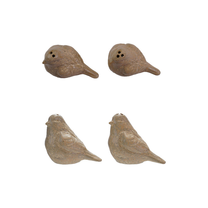 Salero y pimentero de cerámica en relieve, set de 2 (cada uno varía)
