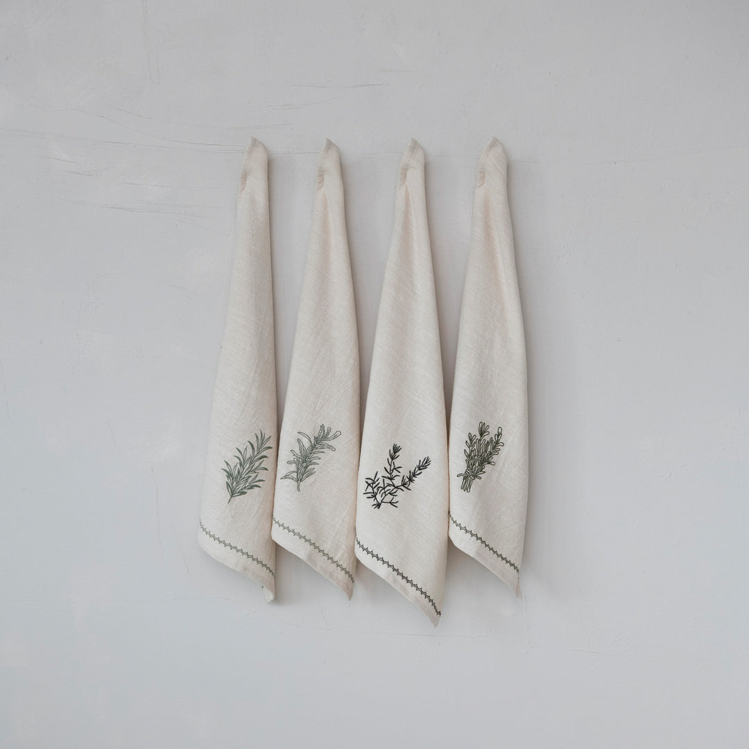Paño de Cocina Campestre Bordado, 4 diseños