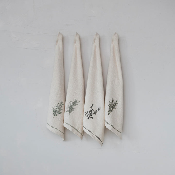 Paño de Cocina Campestre Bordado, 4 diseños