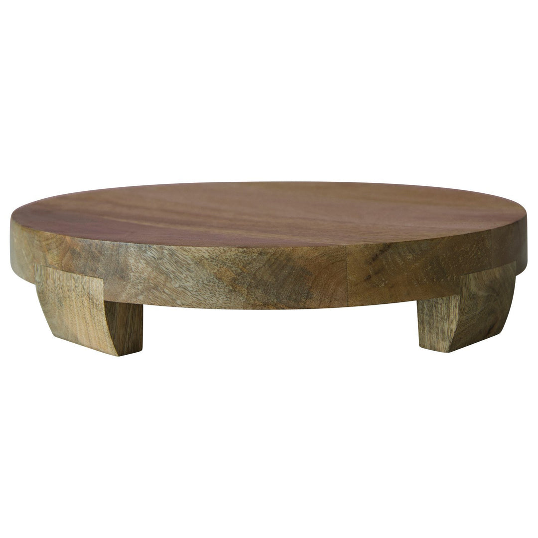 Pedestal con patas de madera de mango, natural