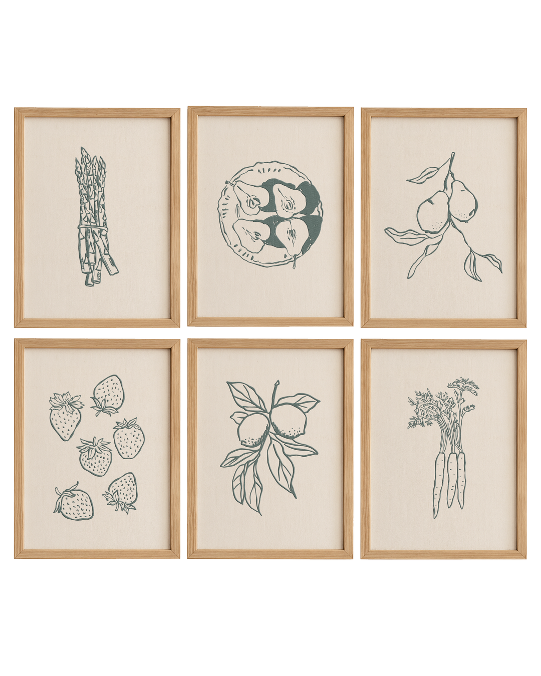 Cuadro Diseño Frutas y Verduras - 40 x 30 cm