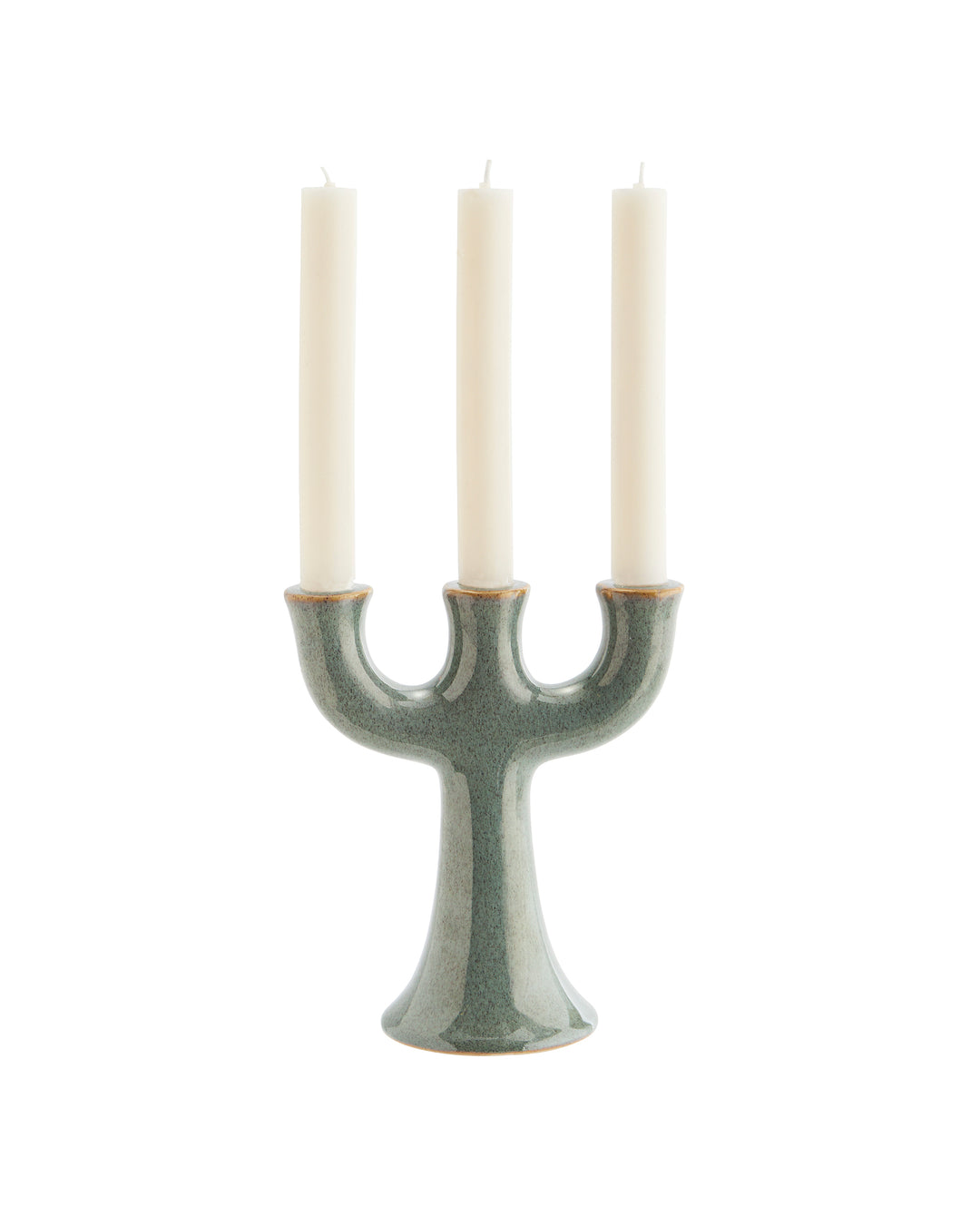 Candelabro de Cerámica Verde
