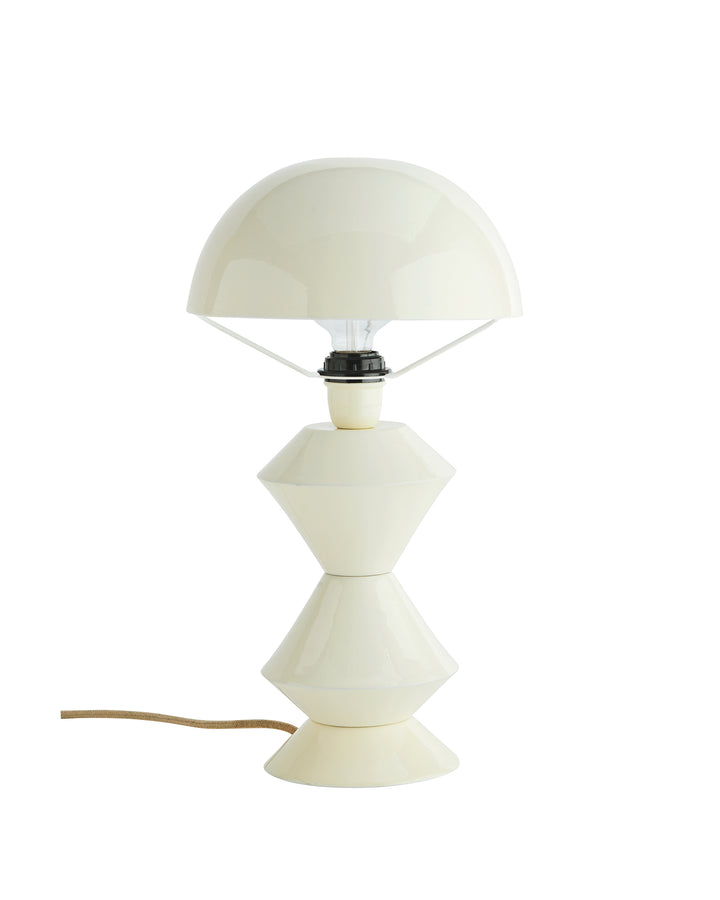 Lámpara Geométrica de Mesa Blanca L