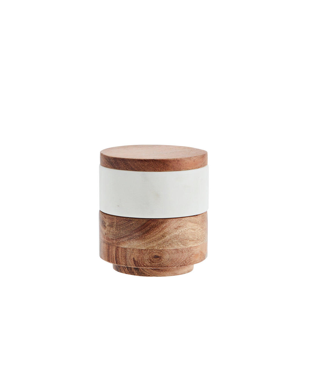 Salero o Especiero Apilable con tapa de mármol y madera, 2 colores