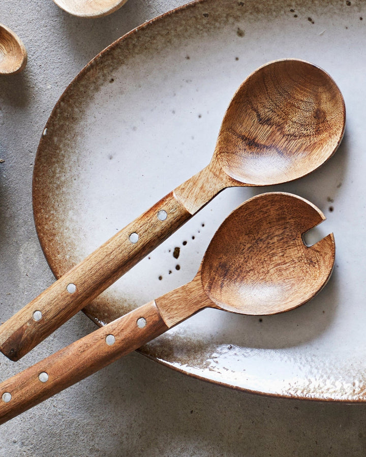 Set de Cucharas para Servir de Madera y Remache