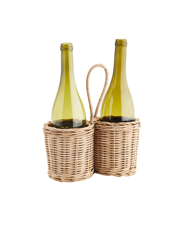 Porta Botellas o Utensilios de Rattan