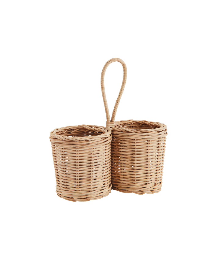Porta Botellas o Utensilios de Rattan