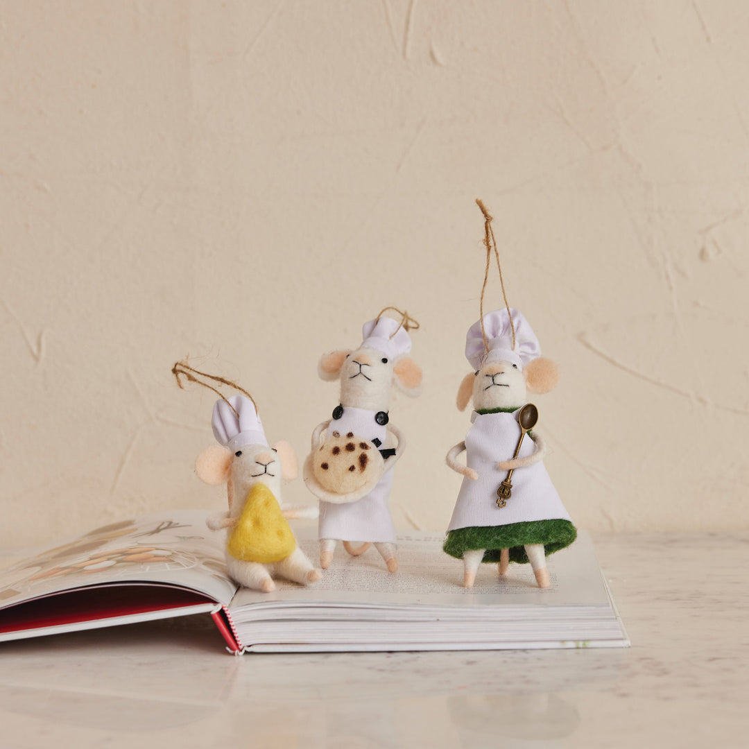 Adorno Colgante Ratón Chef, 3 estilos