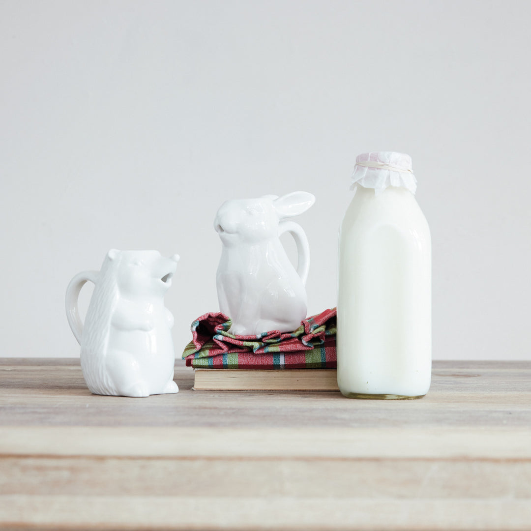 Jarra para leche o Cremero de cerámica con forma de Conejo