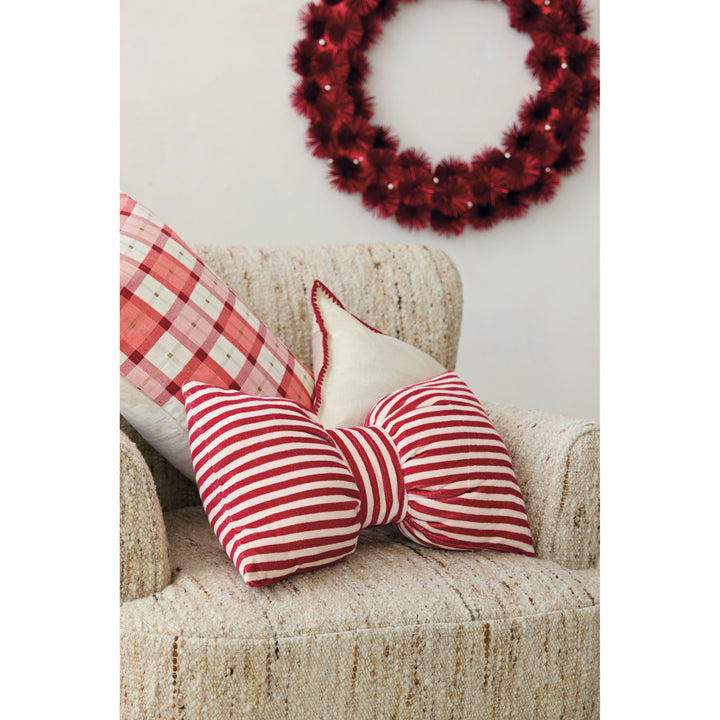 Cojín Lumbar de Terciopelo Bow