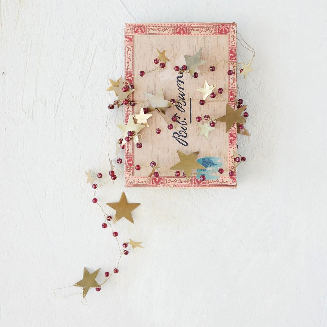 Guirnalda Estrellas Doradas, 183 cm