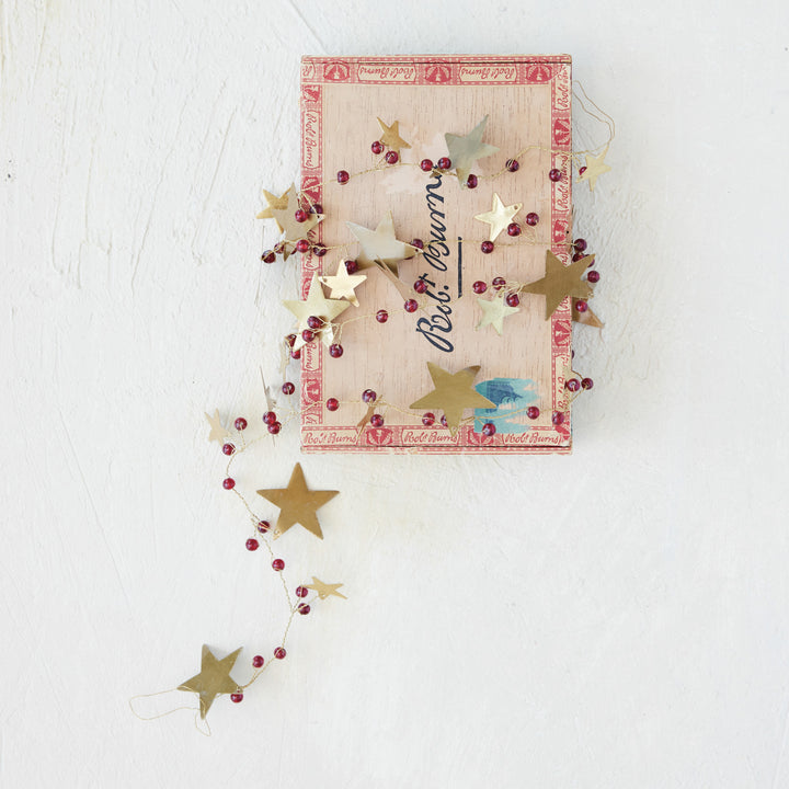 Guirnalda Estrellas Doradas, 183 cm