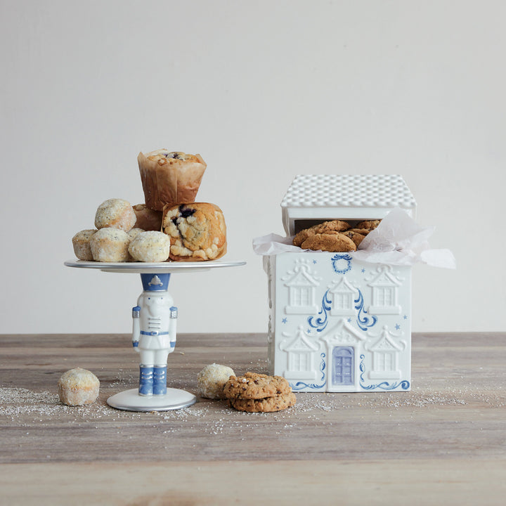 Contenedor para Galletas de Cerámica con forma de Casa